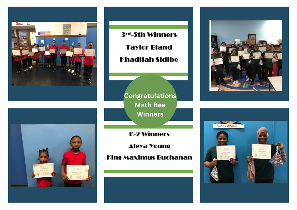  Math bee winners